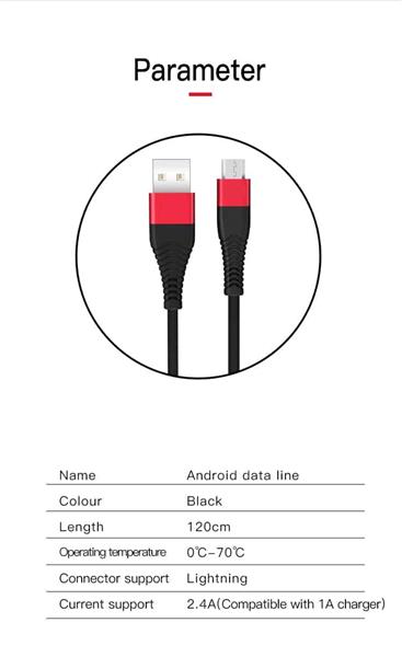 Grote foto drphone sl02 micro usb gevlochten kabel 2.4a data sync en snel opladen telecommunicatie opladers en autoladers