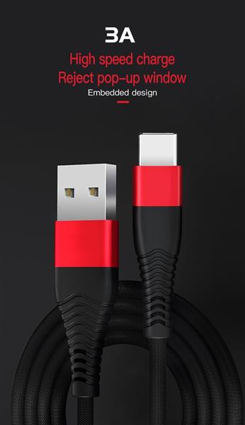 Grote foto drphone sl03 usb c type c gevlochten kabel 3a data sync en snel opladen high speed telecommunicatie opladers en autoladers