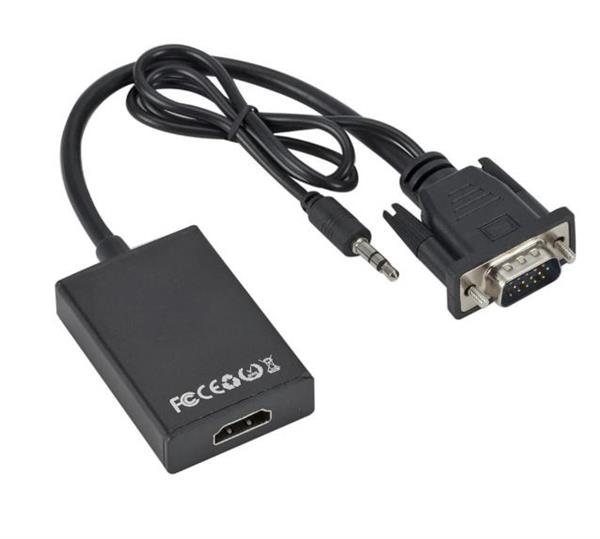 Grote foto drphone vha vga male naar hdmi female converter adapter 1080p audio video kabel converter zwar computers en software overige computers en software