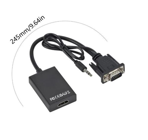 Grote foto drphone vha vga male naar hdmi female converter adapter 1080p audio video kabel converter zwar computers en software overige computers en software