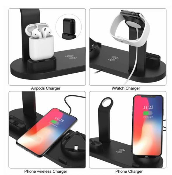 Grote foto drphone ultimate 5 in 1 oplaadstation qi draadloos type c micro usb lightning airpods apple telecommunicatie opladers en autoladers