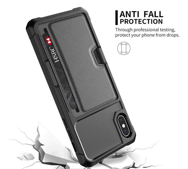 Grote foto drphone iphone xr tpu kaarthouder armor case met verstevigde hoeken magnetische autohouder onders telecommunicatie mobieltjes