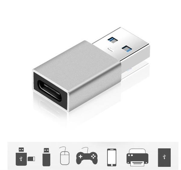 Grote foto drphone c4 mini usb 3.0 male naar usb c female adapter otg tot 5 gbit s zilver computers en software overige computers en software