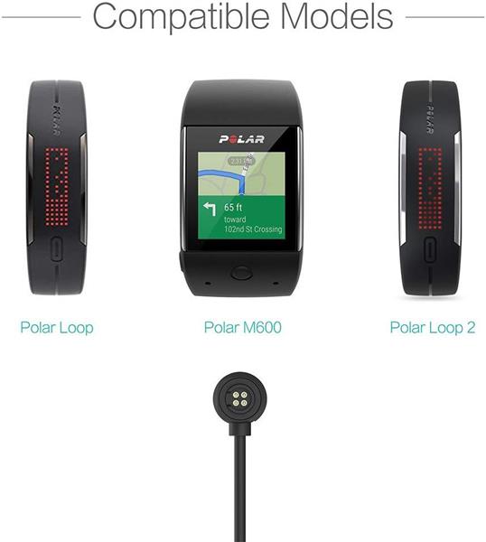 Grote foto drphone oplader usb oplaadkabel geschikt voor o.a polar m600 loop 1 loop 2 1m zwart telecommunicatie opladers en autoladers