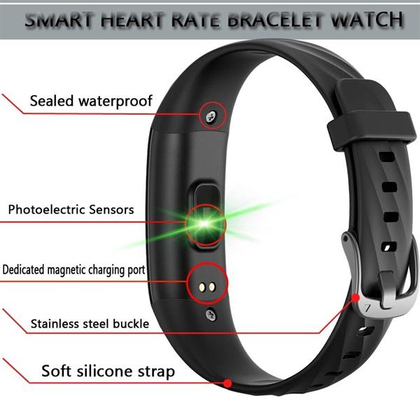 Grote foto drphone x55 smart activity tracker unisex smartwatch met led ring hartslagmeter waterdicht p kleding dames horloges