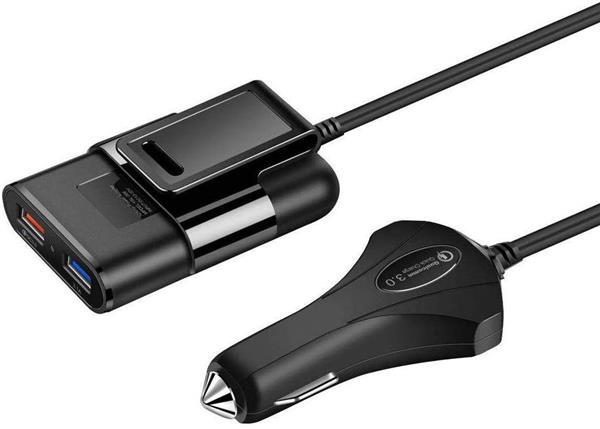 Grote foto drphone pcc3 multi autolader snellader oplader qc 3.0 12a 60w voor achterbank 4 usb poorte telecommunicatie opladers en autoladers