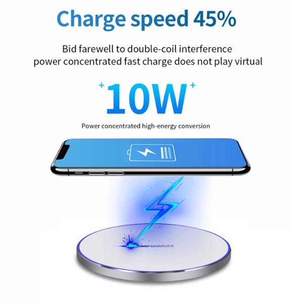 Grote foto drphone powercharger qi lader draadloos opladen 9v 2a fast charge led ring universeel telecommunicatie opladers en autoladers