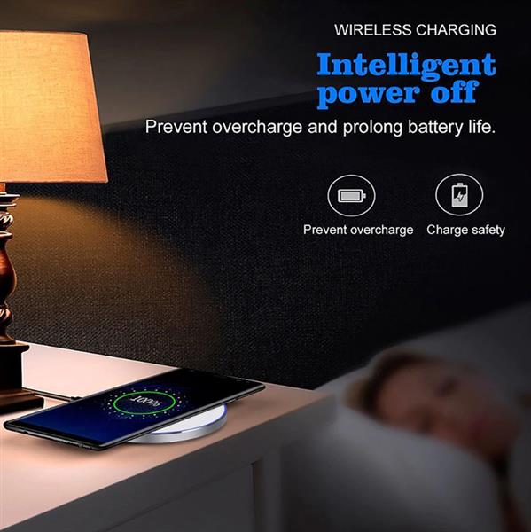 Grote foto drphone powercharger qi lader draadloos opladen 9v 2a fast charge led ring universeel telecommunicatie opladers en autoladers