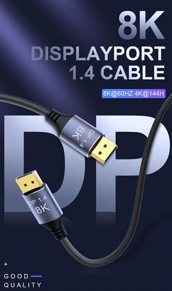 Grote foto drphone h120 8k ultra hd 1.5 meter displayport naar displayport 1.4 male naar male kabel telecommunicatie opladers en autoladers