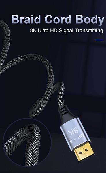 Grote foto drphone h120 8k ultra hd 1.5 meter displayport naar displayport 1.4 male naar male kabel telecommunicatie opladers en autoladers