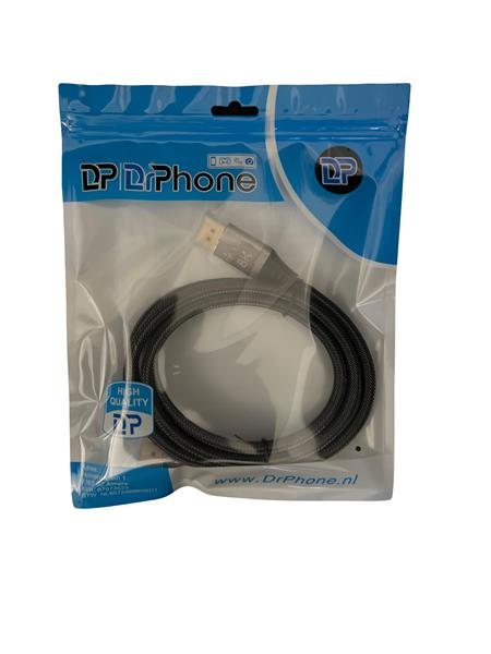 Grote foto drphone h120 8k ultra hd 1.5 meter displayport naar displayport 1.4 male naar male kabel telecommunicatie opladers en autoladers