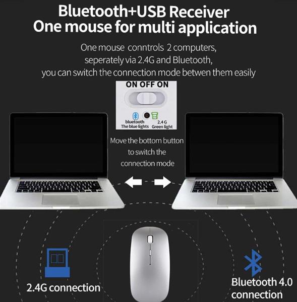 Grote foto elementkey bm7 draadloze bluetooth 3.0 muis oplaadbaar mute klik slaapstand wireless wi computers en software overige computers en software