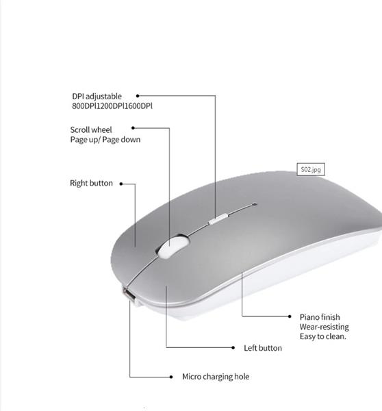 Grote foto elementkey bm7 draadloze bluetooth 3.0 muis oplaadbaar mute klik slaapstand wireless wi computers en software overige computers en software