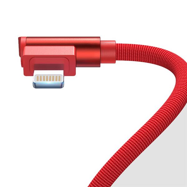 Grote foto drphone acc02 smart iq 5v 2.4a 2 usb poorten 1 meter apple lightning g1 haakse 90 graden o telecommunicatie opladers en autoladers