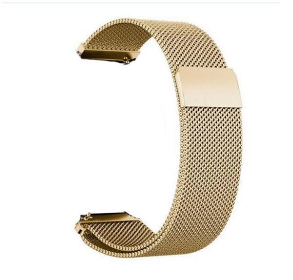 Grote foto drphone universele magnetische milanese armband 22mm 46mm rvs horlogeband goud kleding dames horloges