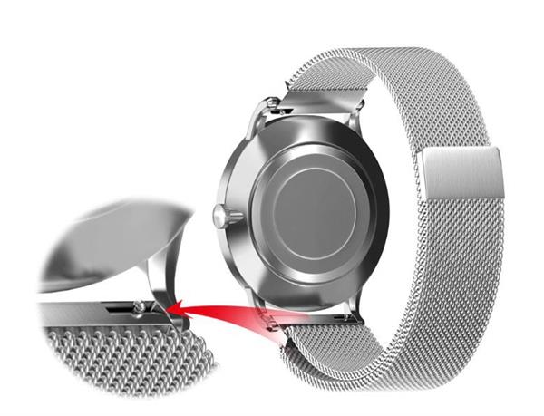 Grote foto drphone universele magnetische milanese armband 22mm 46mm rvs horlogeband zilver kleding dames horloges