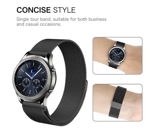 Grote foto drphone universele magnetische milanese armband 22mm 46mm rvs horlogeband zilver kleding dames horloges