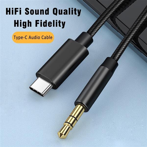 Grote foto drphone sc6 usb c female naar 3.5mm aux jack male kabel dac 1 meter voor smartphones auto telecommunicatie opladers en autoladers