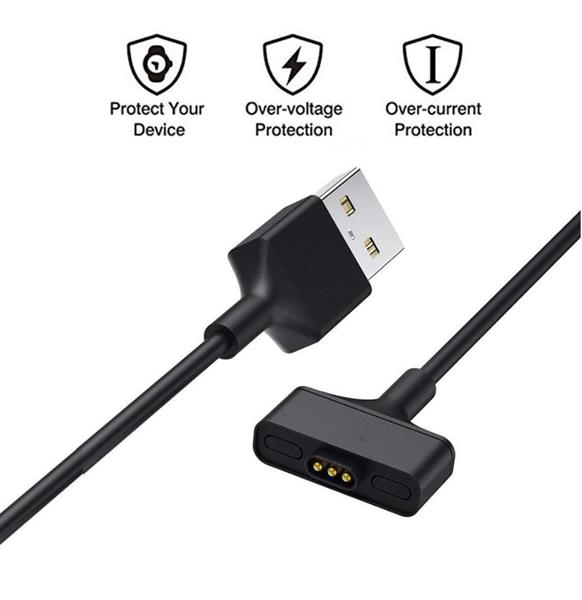 Grote foto drphone ion3 1 meter fitbit ionic magnetisch usb oplaad kabel charger lader adapter zwart telecommunicatie opladers en autoladers