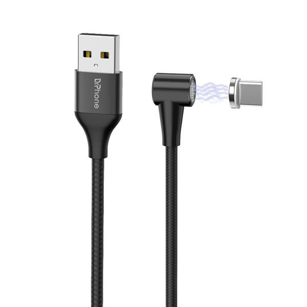 Grote foto drphone pro series magnetische 90 haakse usb c kabel data laden 3a max sterke magneet 2 telecommunicatie opladers en autoladers