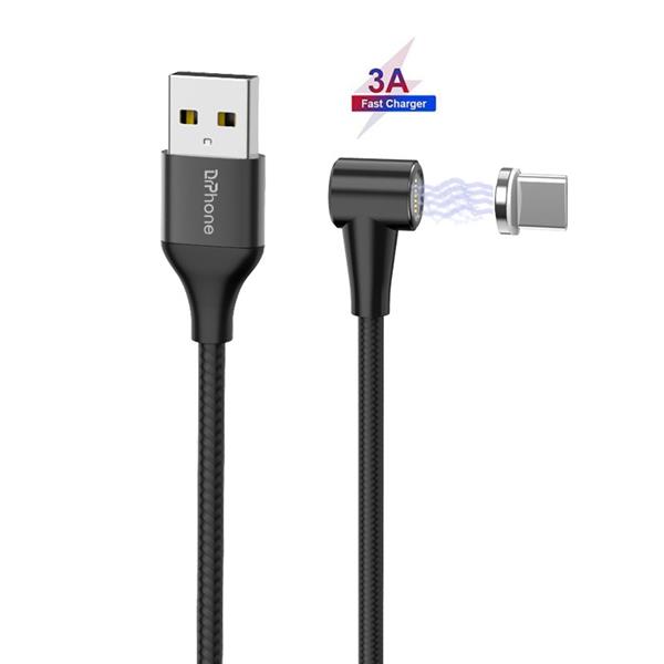 Grote foto drphone pro series magnetische 90 haakse usb c kabel data laden 3a max sterke magneet 2 telecommunicatie opladers en autoladers