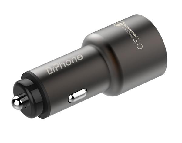 Grote foto drphone invincible 18w metalen auto lader 2 poorten usb c female usb qc 3.0 oplader telecommunicatie opladers en autoladers