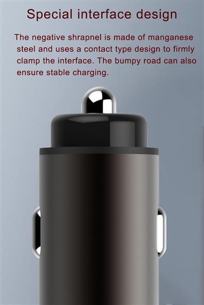 Grote foto drphone invincible 18w metalen auto lader 2 poorten usb c female usb qc 3.0 oplader telecommunicatie opladers en autoladers