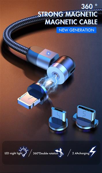 Grote foto drphone lini lightning apple magnetische kabel voor ipad iphone 2.4a nylon gevlochten 540 telecommunicatie opladers en autoladers