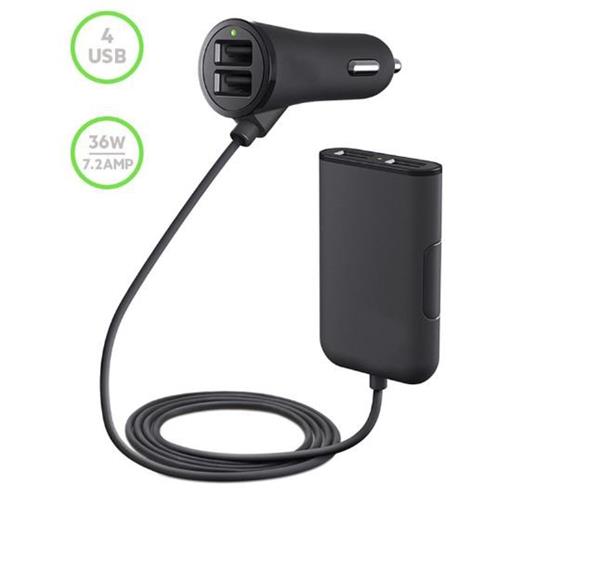 Grote foto drphone pcc1 auto vrachtwagen 12 24v lader 36w 7.2a met 4 usb poorten voor opladen voor en acht telecommunicatie opladers en autoladers