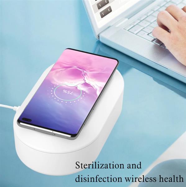 Grote foto drphone chargebox gecertificeerd draadloos qi lader led uv sterilisator box desinfecteert smar telecommunicatie opladers en autoladers