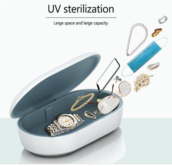 Grote foto drphone chargebox gecertificeerd draadloos qi lader led uv sterilisator box desinfecteert smar telecommunicatie opladers en autoladers