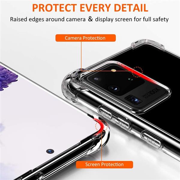 Grote foto drphone samsung s20 ultra tpu hoesje siliconen bumper case met verstevigde randen vier hoeken telecommunicatie mobieltjes