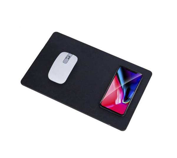Grote foto drphone dqm1 pu lederen qi draadloze muismat oplader zwart telecommunicatie opladers en autoladers