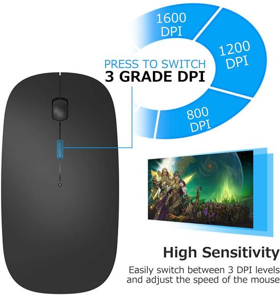 Grote foto elementkey draadloze muis 2.4 g wireless draadloze muis silent button 1600 dpi optische muis computers en software overige computers en software