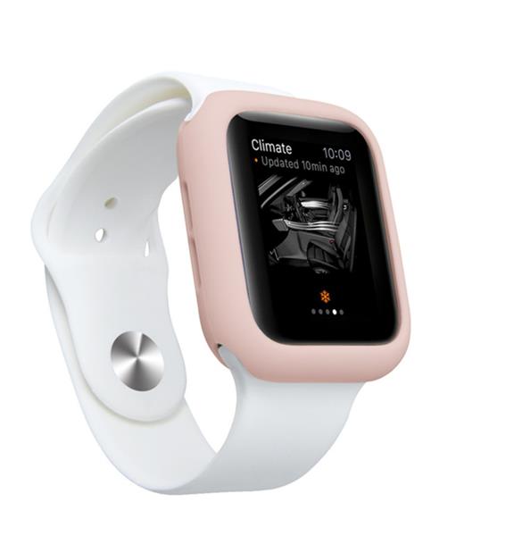 Grote foto drphone fc2 44mm case kras en schokbestendig tpu hoesje geschikt voor apple watch 44mm roze kleding dames horloges