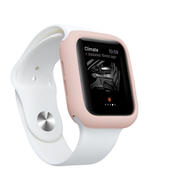 Grote foto drphone fc2 40mm case kras en schokbestendig tpu hoesje geschikt voor apple watch 40mm roze kleding dames horloges