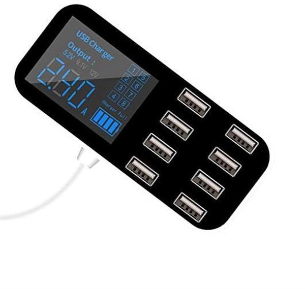 Grote foto drphone atl1 8 poorten usb autolader led digitaal display ic veilligheidsbescherming snel opla telecommunicatie opladers en autoladers
