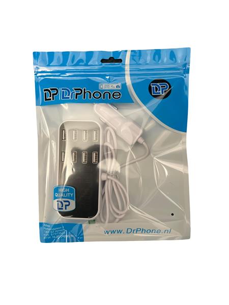 Grote foto drphone atl1 8 poorten usb autolader led digitaal display ic veilligheidsbescherming snel opla telecommunicatie opladers en autoladers