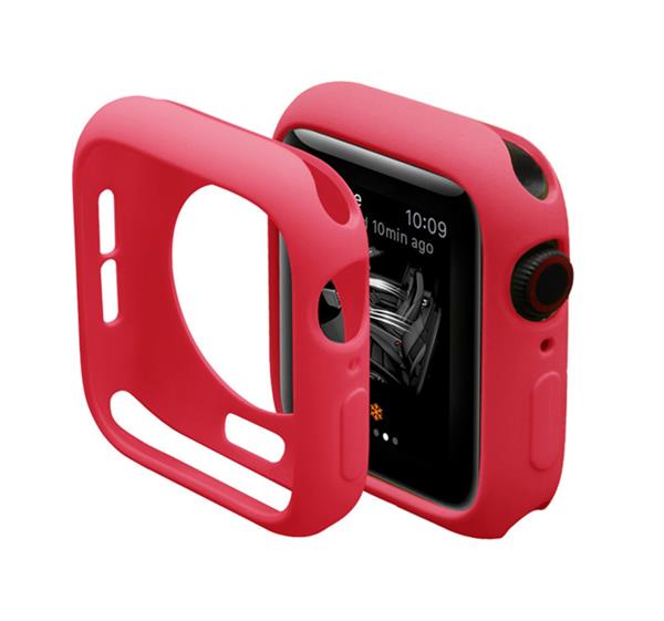 Grote foto drphone fc2 38mm case kras en schokbestendig tpu hoesje geschikt voor apple watch 38mm rood kleding dames horloges