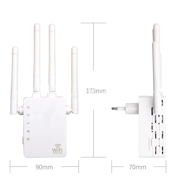 Grote foto drphone wr4 pro wifi versterker range extender 5ghz 2.4ghz dual band repeater router 4 computers en software overige computers en software