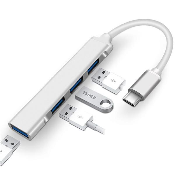 Grote foto drphone onvia usb c 4 poort usb 3.0 2.0 dock type c aluminium case docking extra usb poo computers en software overige computers en software