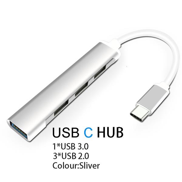 Grote foto drphone onvia usb c 4 poort usb 3.0 2.0 dock type c aluminium case docking extra usb poo computers en software overige computers en software