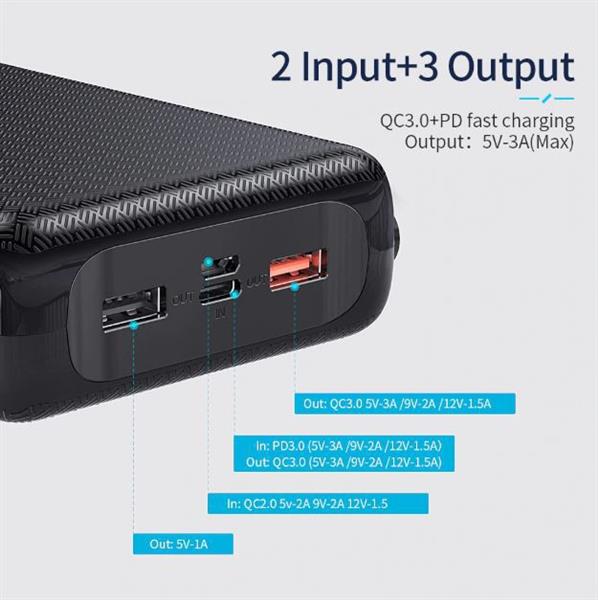 Grote foto drphone pw3 powerbank 30.000mah snel opladen qualcom 3.0 pd 3.0 usb c power delivery 18w wi telecommunicatie opladers en autoladers