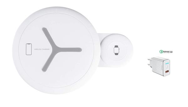 Grote foto drphone reform inklapbare 2 in 1 wireless qi lader draadloos laden voor apple watch en iphone telecommunicatie opladers en autoladers