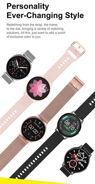 Grote foto drphone dtx retina display smartwatch touch screen ip68 waterdicht hartslagmeter bloeddrukme kleding dames horloges