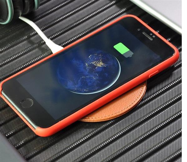 Grote foto drphone qla3 wireless qi 18w 9v 2a snellader draadloze lader pu leder voor o.a ios andro telecommunicatie opladers en autoladers