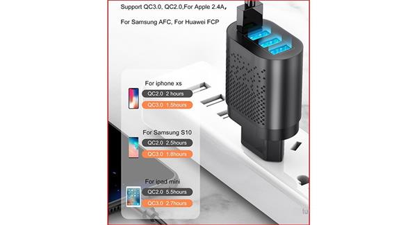 Grote foto drphone halo2 snel lader thuislader 4 poorten 48w lader usb 3.1a qc 3.0 tablet smartphone telecommunicatie opladers en autoladers