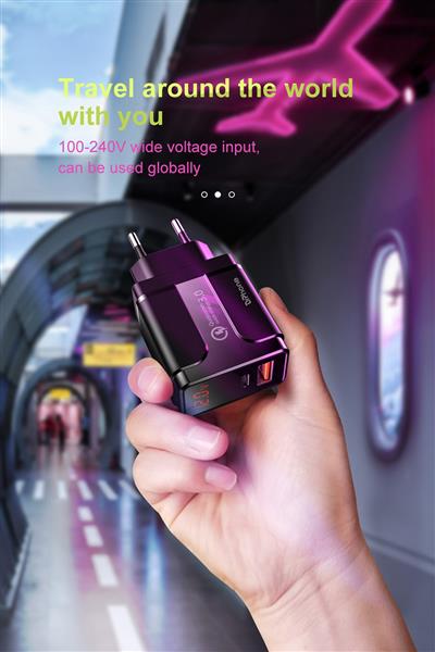 Grote foto drphone halo5 qualcom 3.0 quick charge 18w thuislader met pd qc3.0 type c fast charger led display telecommunicatie opladers en autoladers