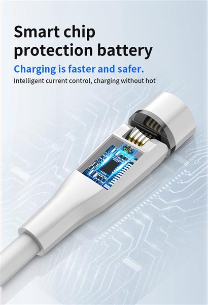 Grote foto drphone omnia 540 1 meter lightning magnetische oplader 5v 3a kabel geschikt voor o.a iphone telecommunicatie opladers en autoladers