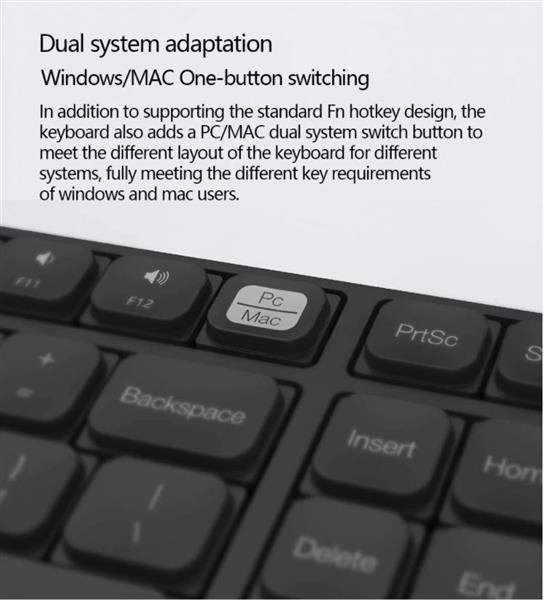 Grote foto xiaomi miiiw draadloze toetsenbord en muisset windows mac schakelknop 104 toetsen 2 4 ghz u computers en software overige computers en software